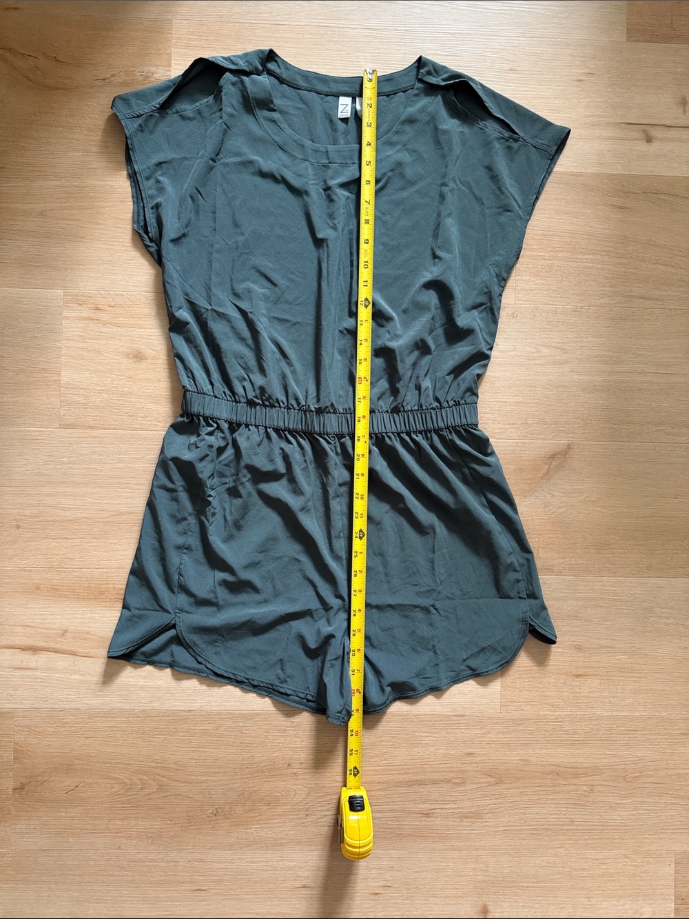 Zella Olive Green Short Sleeve Romper - Picture 2 of 7
